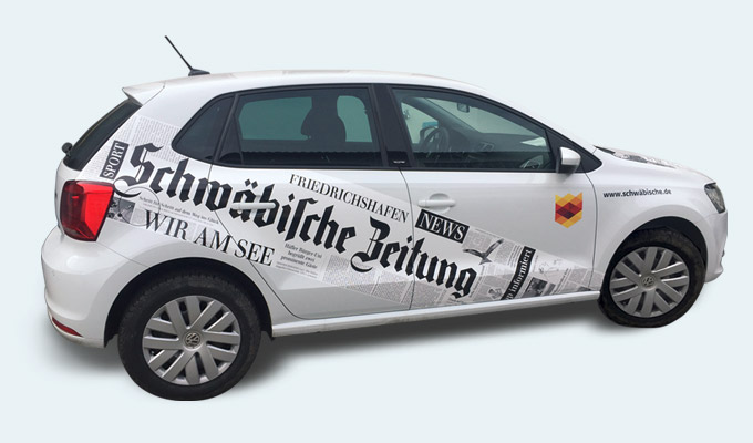 Autobschriftung Schwäbische Zeitung